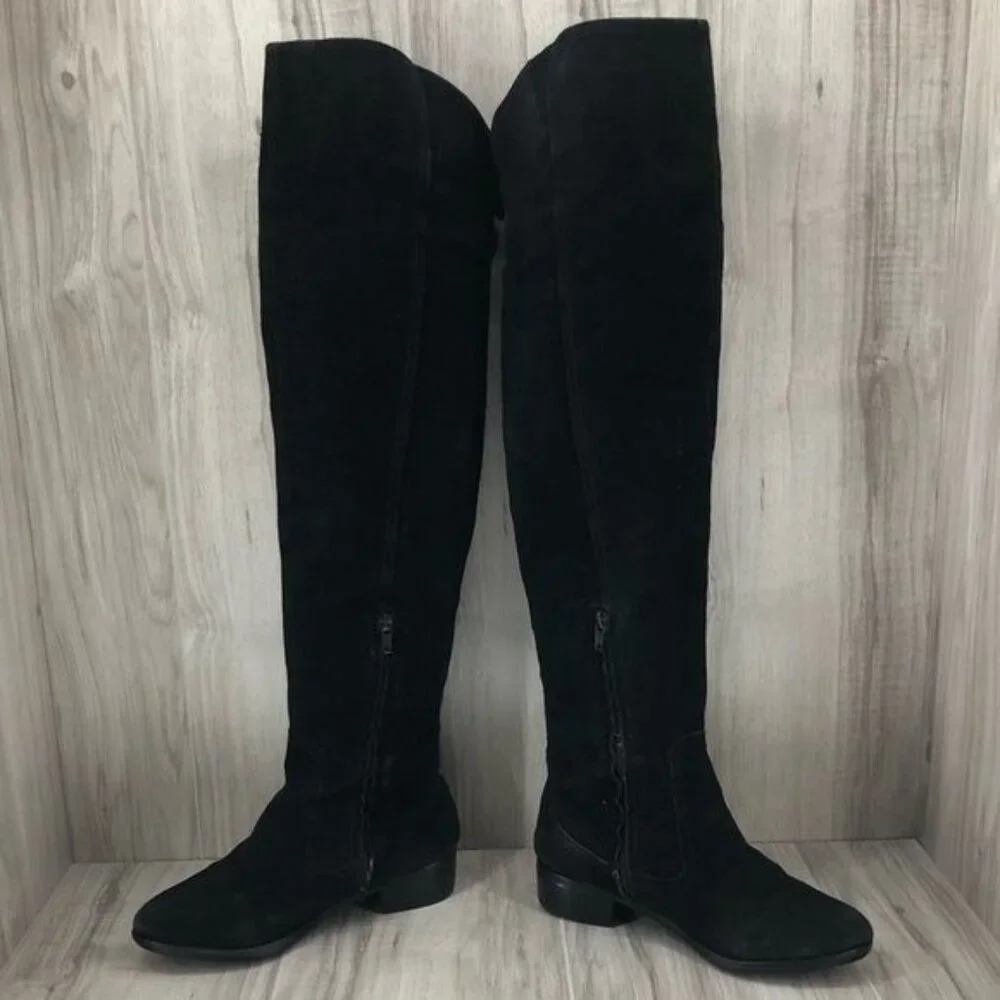 Plomo OTK Boots Women's EU 37 Black Suede Over The Knee